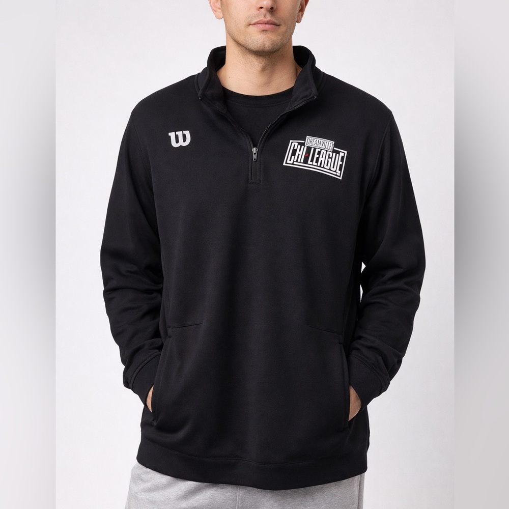 Wilson Dreamville Chi League Basketball Quarter Zip Pullover Men's Size‎ L Black